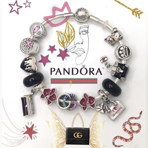 Authentic PANDORA Bracelet with All 925 sterling silver charms ‘desigñer dïva’